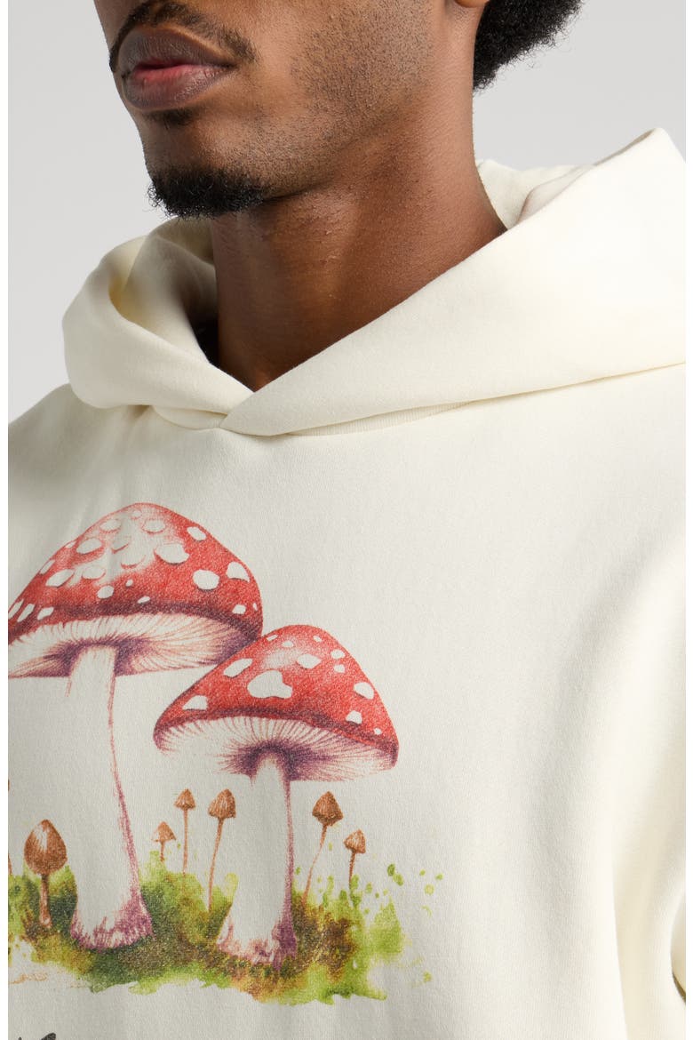 Shrooms Graphic Hoodie, Alternate, color, CREAM