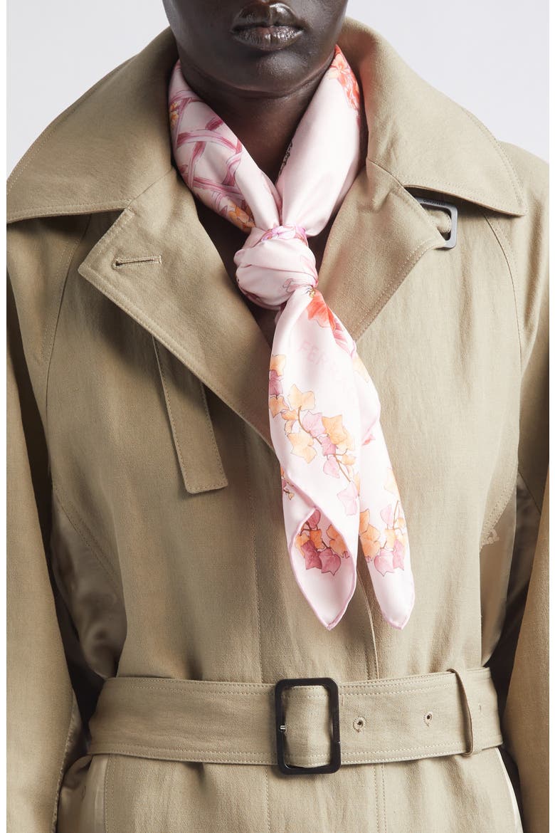 Eden Print Silk Scarf, Main, color, ROSA