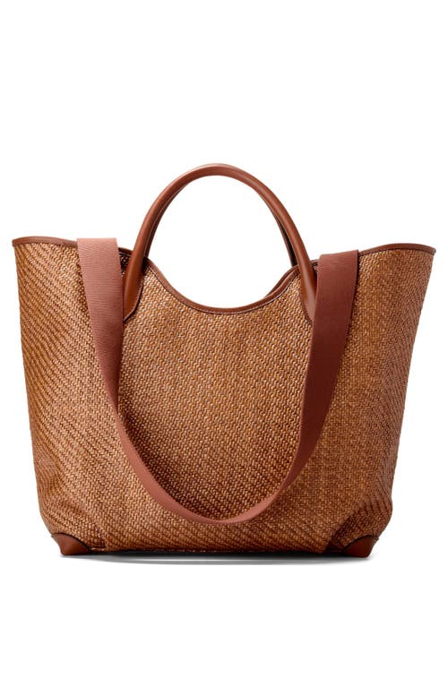 Cole Haan Amagansett Raffia Tote In Natural Tan