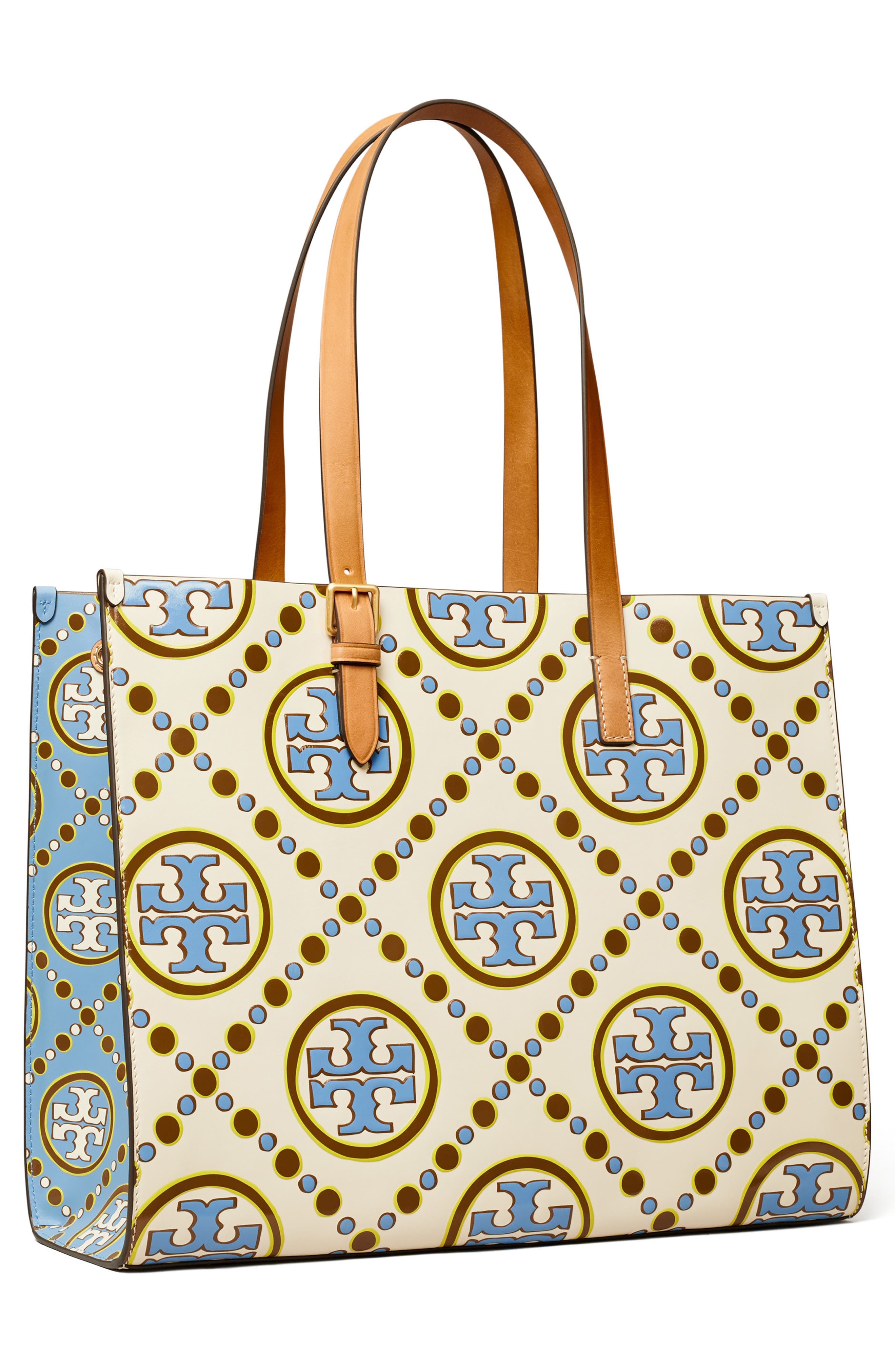Tory Burch T Monogram Contrast Embossed Tote, Alternate, color, 