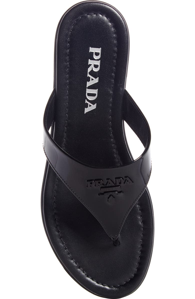 Prada Logo Thong Sandal, Alternate, color,