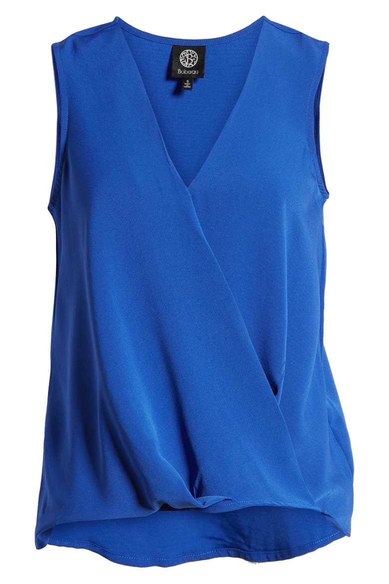 Mira Surplice Tank Top, Alternate, color, CLASSIC BLUE