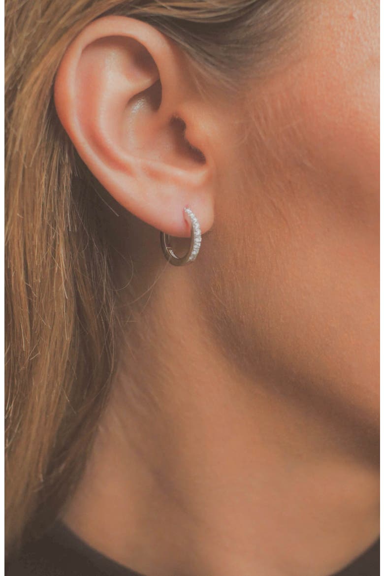 Diamond Hoop Earrings (Nordstrom Exclusive), Alternate, color, WHITE GOLD