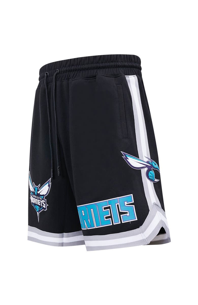 PRO STANDARD Men's Pro Standard Black Charlotte Hornets Chenille Team Shorts, Alternate, color, 