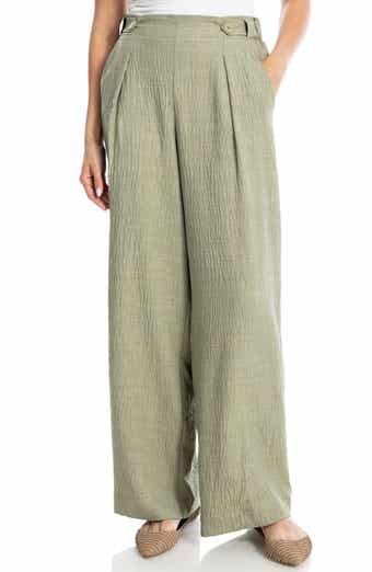 MAX STUDIO Pleated Woven Pants