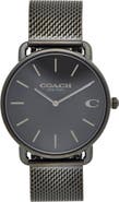 COACH Elliot Leather Strap Watch, 41mm