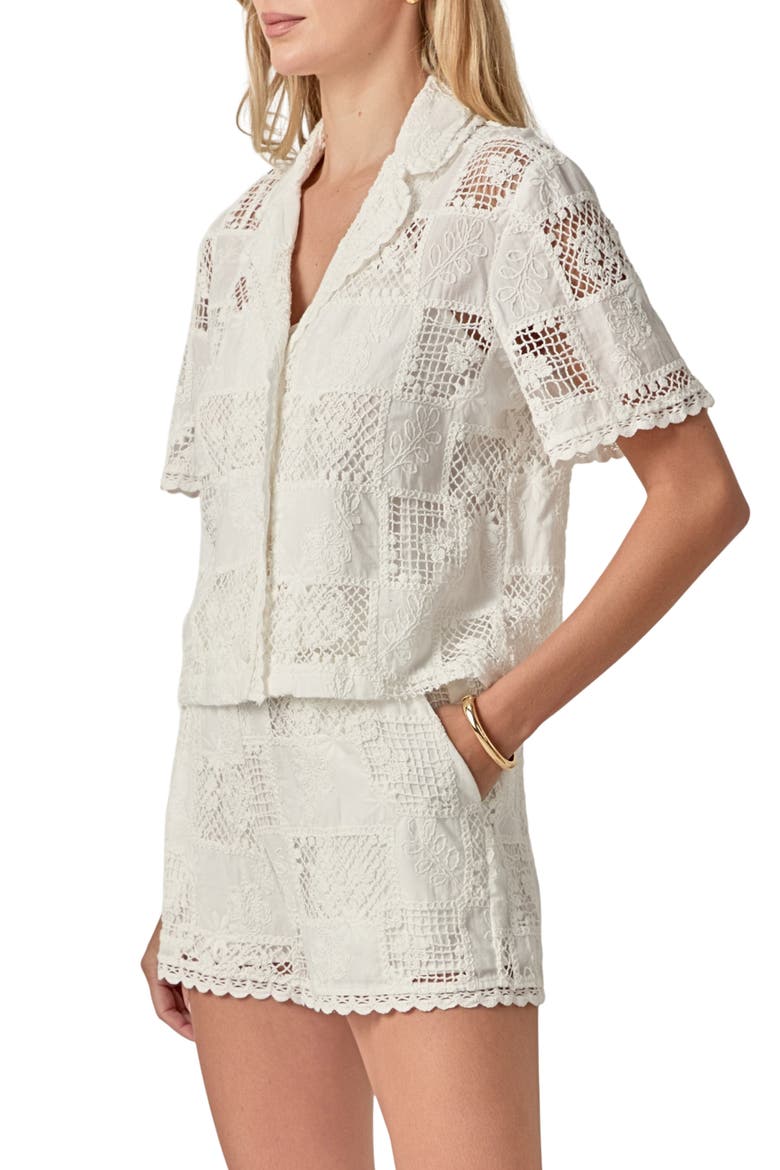 Embroidered Shirt, Alternate, color, WHITE