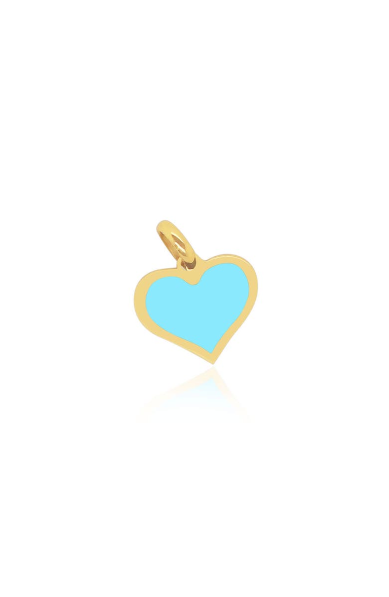 The Lovery Fine Jewelry Turquoise Heart Charm, Main, color, Turquoise
