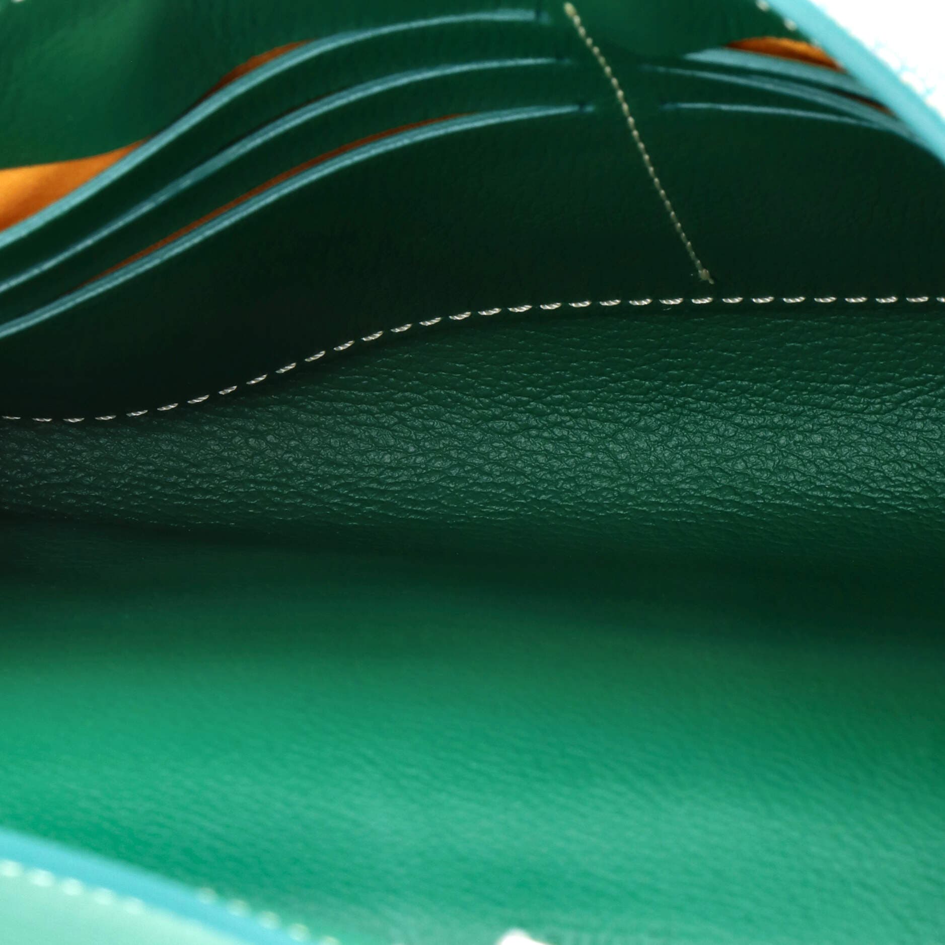 Pre-Owned Goyard Chypre Wallet on Strap Coated Canvas with Leather, Alternate, color, Green