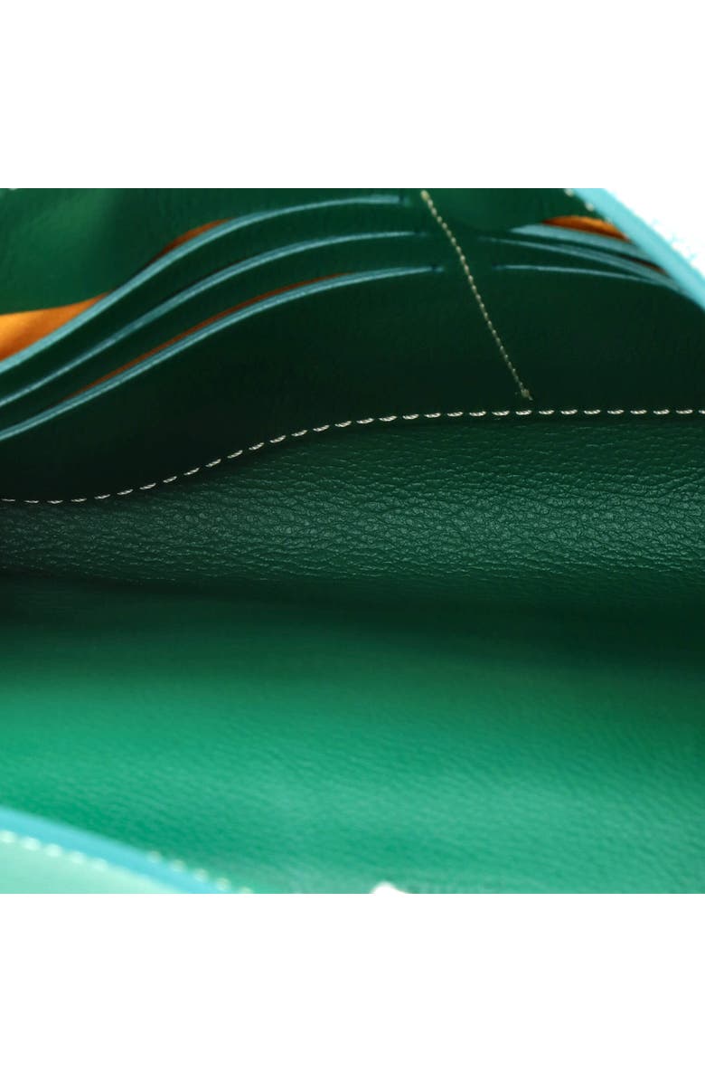 Pre-Owned Goyard Chypre Wallet on Strap Coated Canvas with Leather, Alternate, color, Green