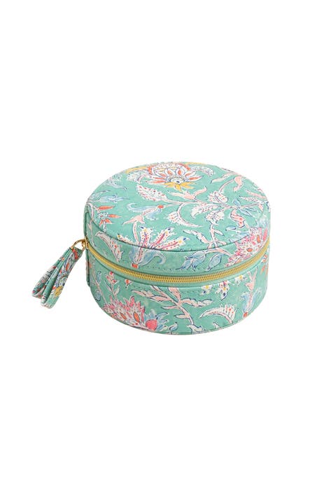 Meilin Floral Jewelery Box 4.5" x 4.5" Artisan