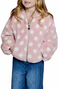 Kids' Polka Dot Faux Fur Jacket