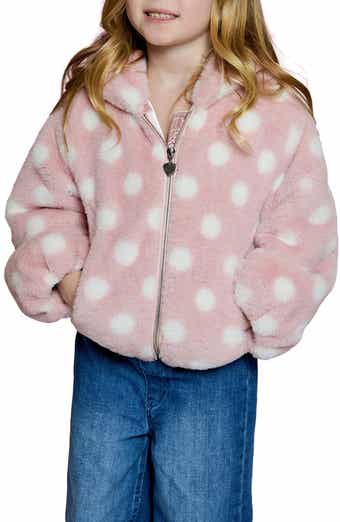 Kids' Polka Dot Faux Fur Jacket