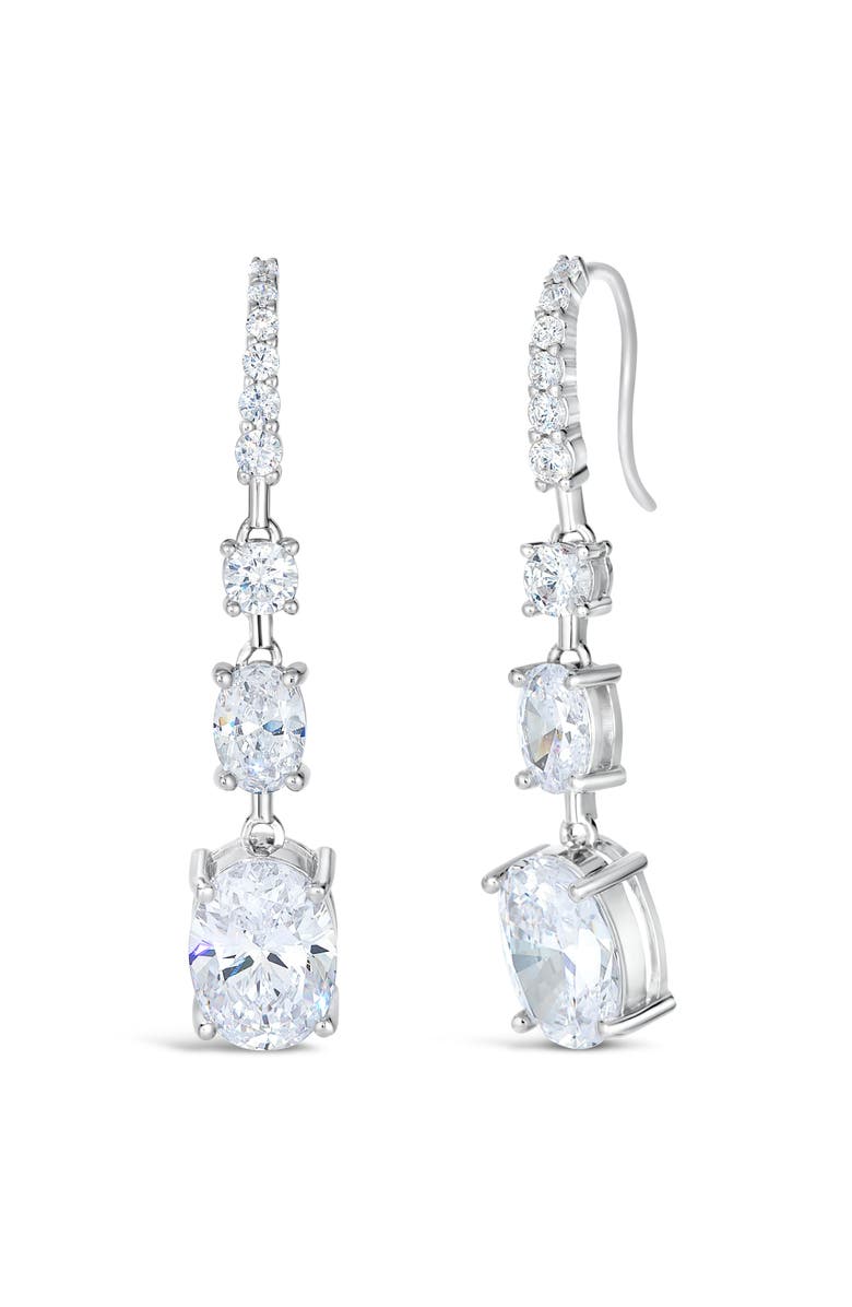 Anna Zuckerman Nova Three Stone Drops, Main, color, White Diamond Crystalline