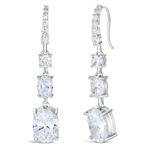 Anna Zuckerman Nova Three Stone Drops In White Diamond Crystalline