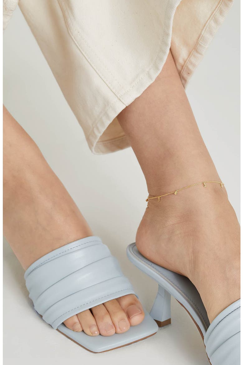 Dot Chain Anklet, Alternate, color, Yellow Gold