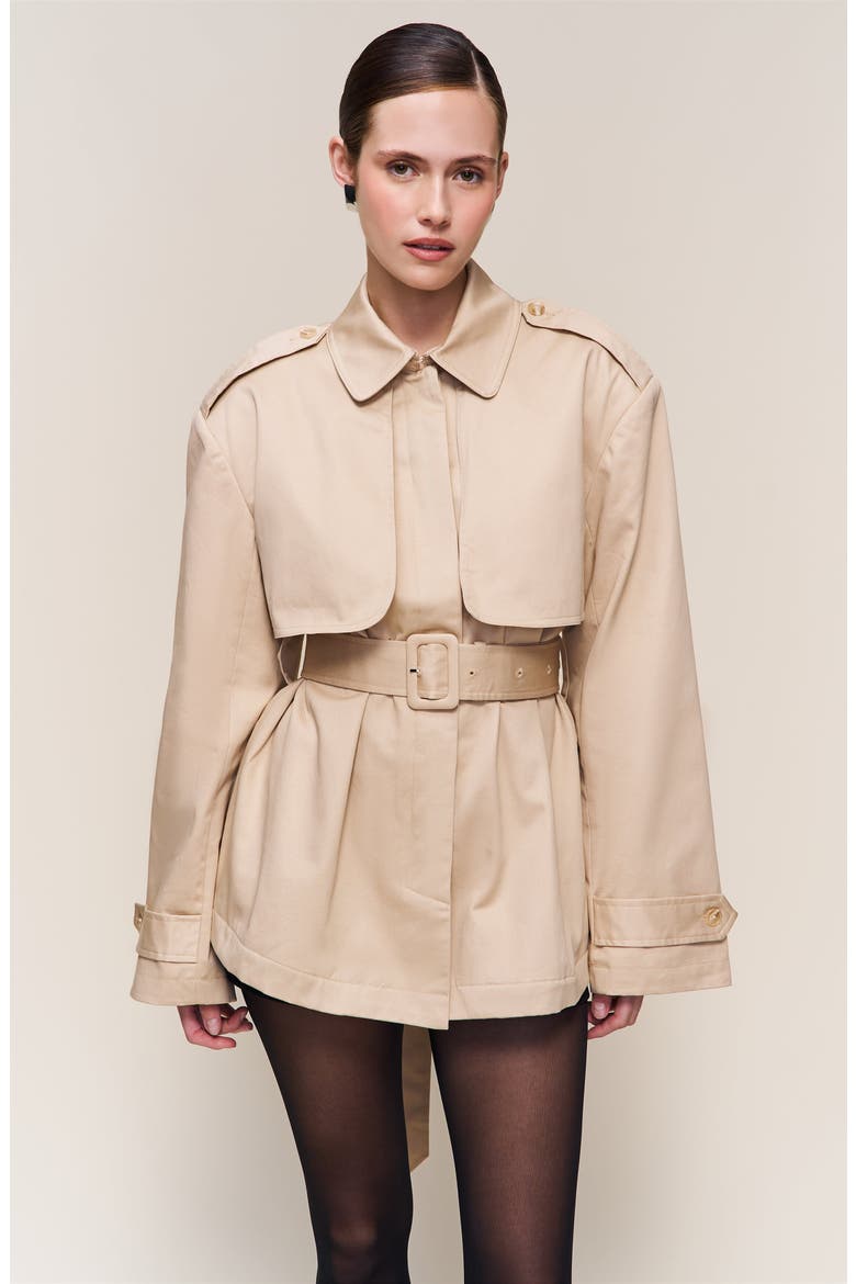 Thea Trench Coat, Alternate, color, Soft Taupe