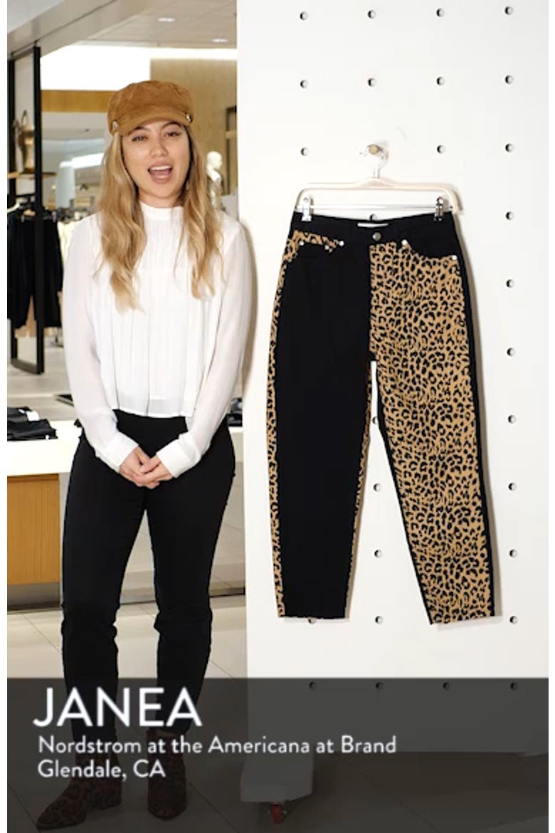 Leopard Panel Mom Jeans video