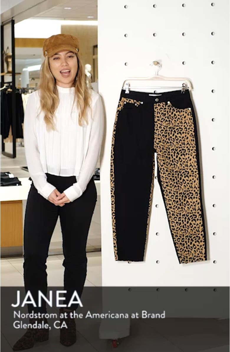 Leopard Panel Mom Jeans, sales video thumbnail