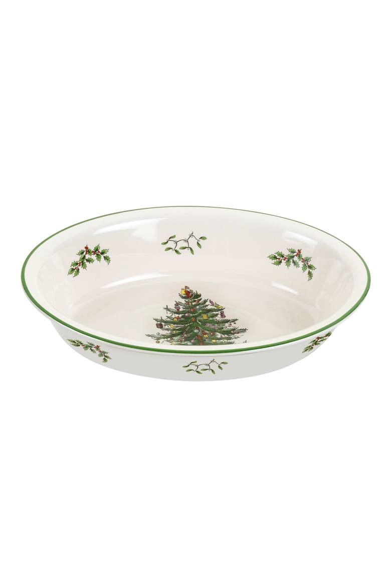 Christmas Tree Oval Baker, Main, color, GREEN