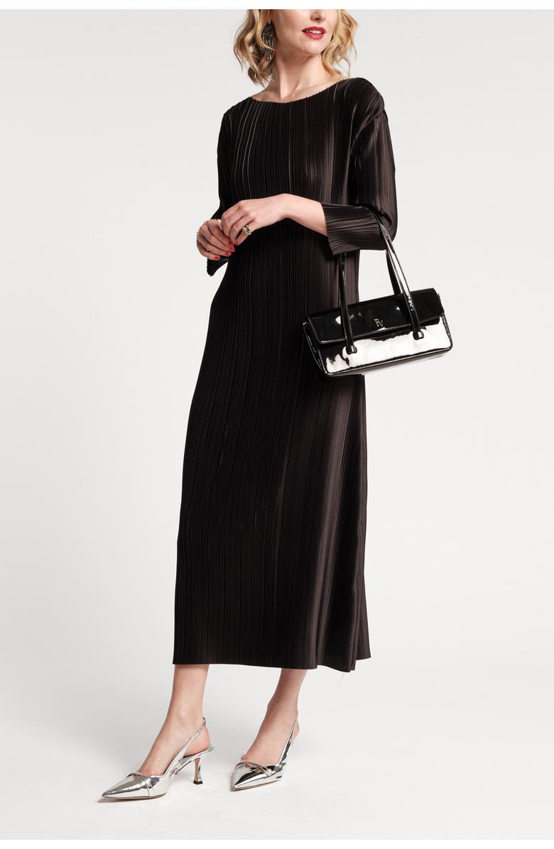 Frances Valentine Slinky Maxi Dress Micro Pleat Pleated Poly, Alternate, color, 