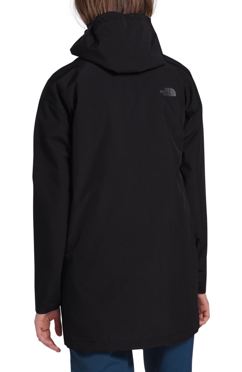 The North Face Woodmont Waterproof Hooded Rain Jacket, Alternate, color, 