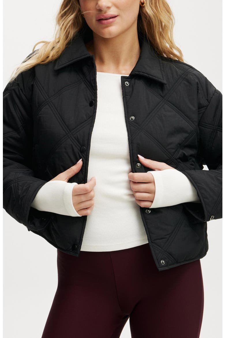 Women's Active The Mother Puffer Lightweight Quilted Jacket, Main, color, Black