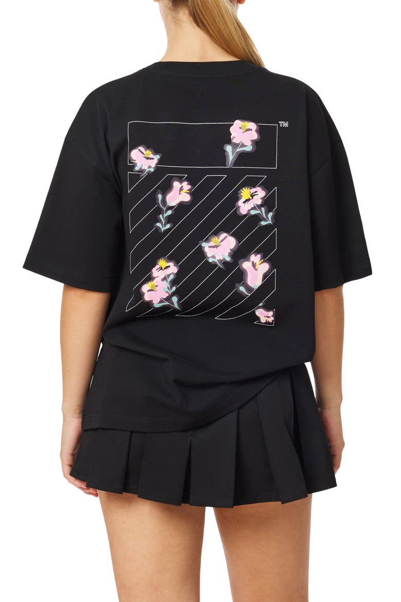 Floral Graphic Tee, Alternate, color, BLACK NIGHT