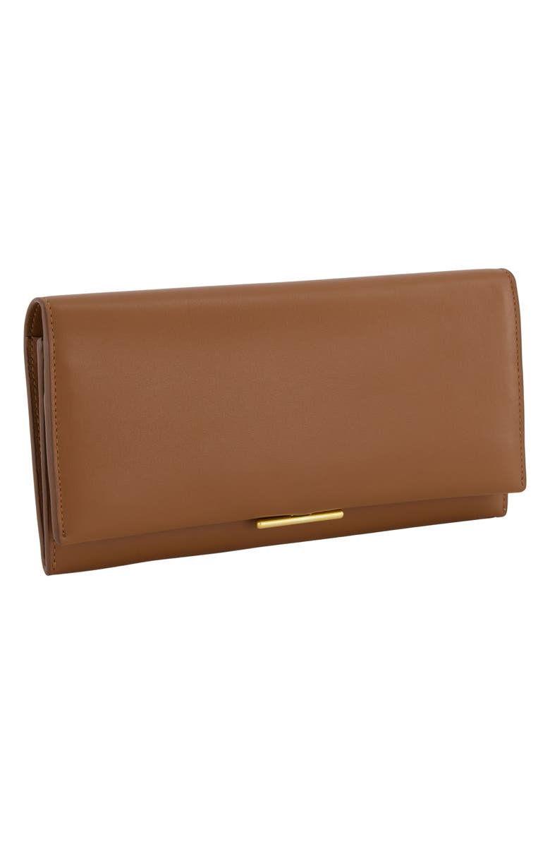 Vince Continental Nappa Leather Wallet, Alternate, color, Saddle