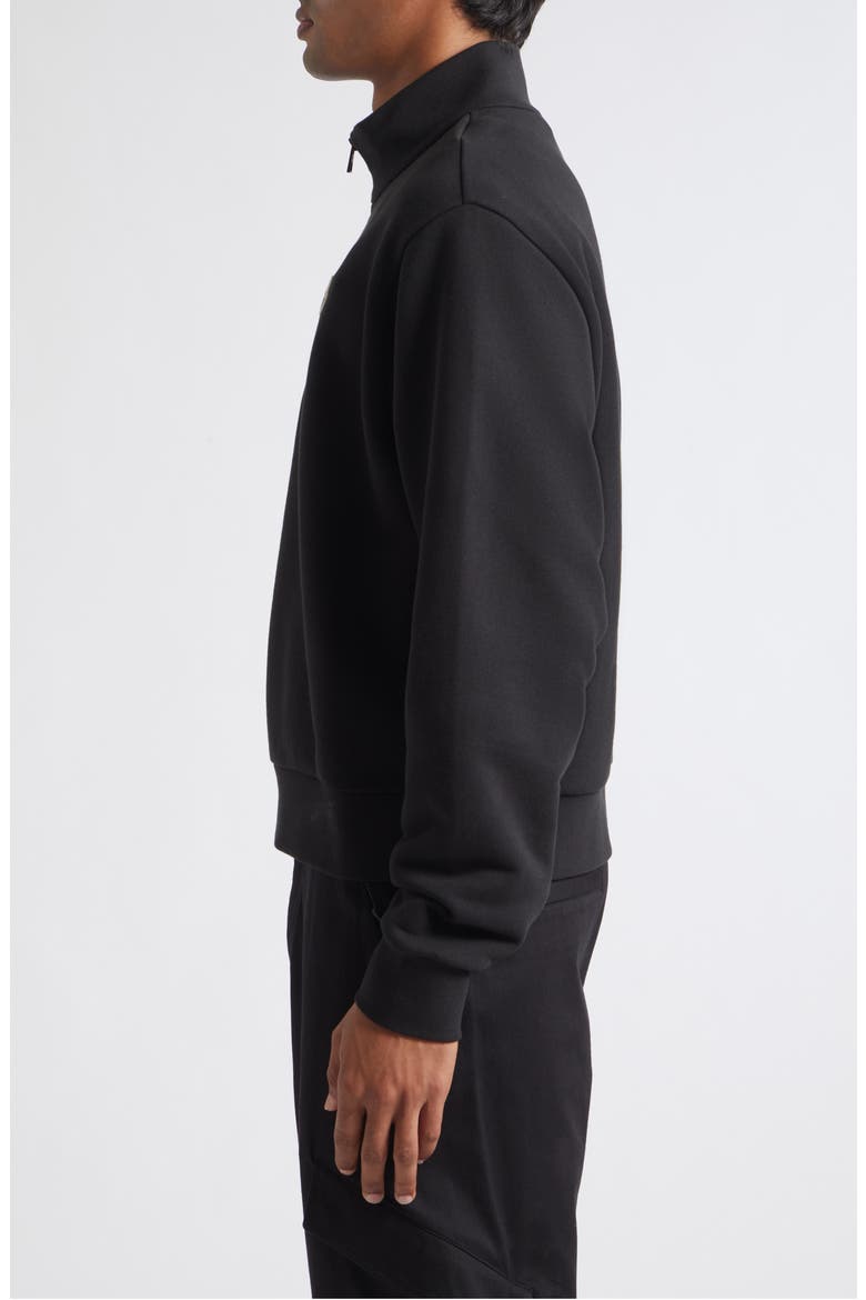 Quarter Zip Cotton Pullover, Alternate, color, BLACK