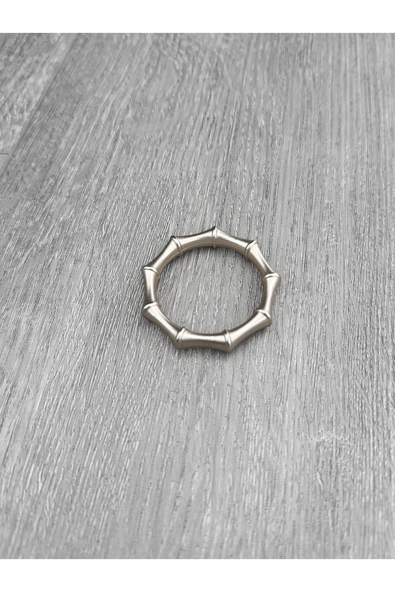 Metal Napkin Rings- Set of 4, Alternate, color, Matte Silver
