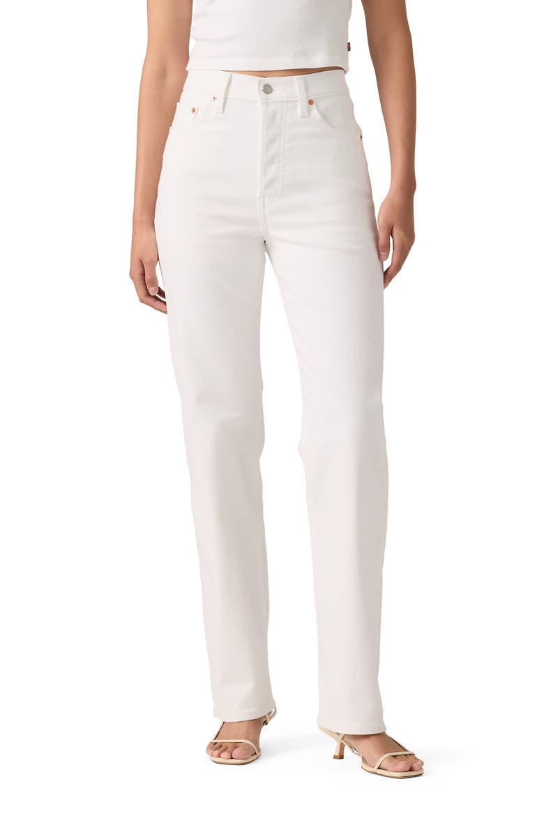 Ribcage High Waist Straight Leg Jeans, Main, color, NATURALLY GOOD