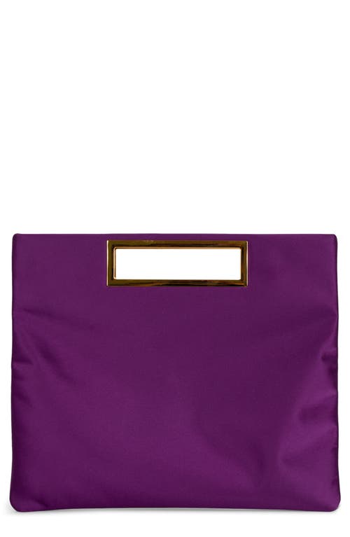 Jeffrey Campbell To-go Satin Clutch In Purple Satin
