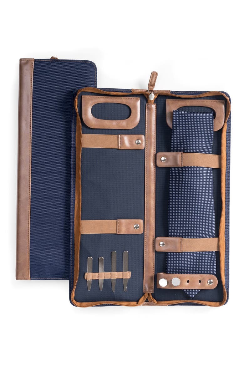 Nylon Tie Case, Main, color, BLUE