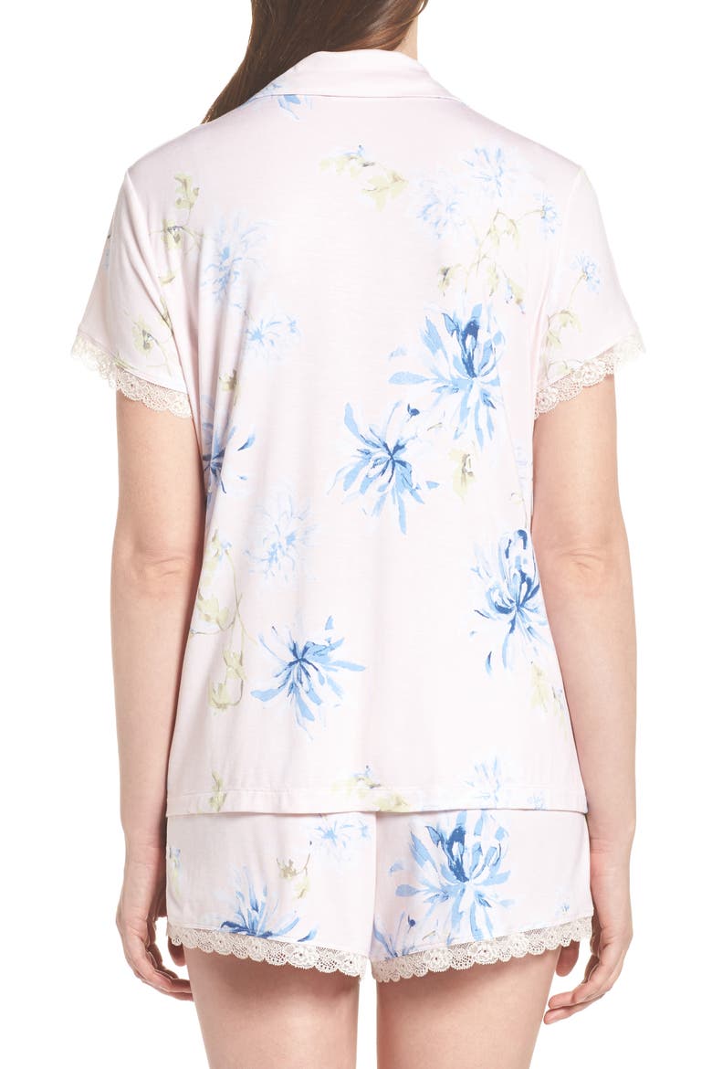 Moonlight Short Pajamas, Alternate, color, PINK FROSTY SPRING DREAM