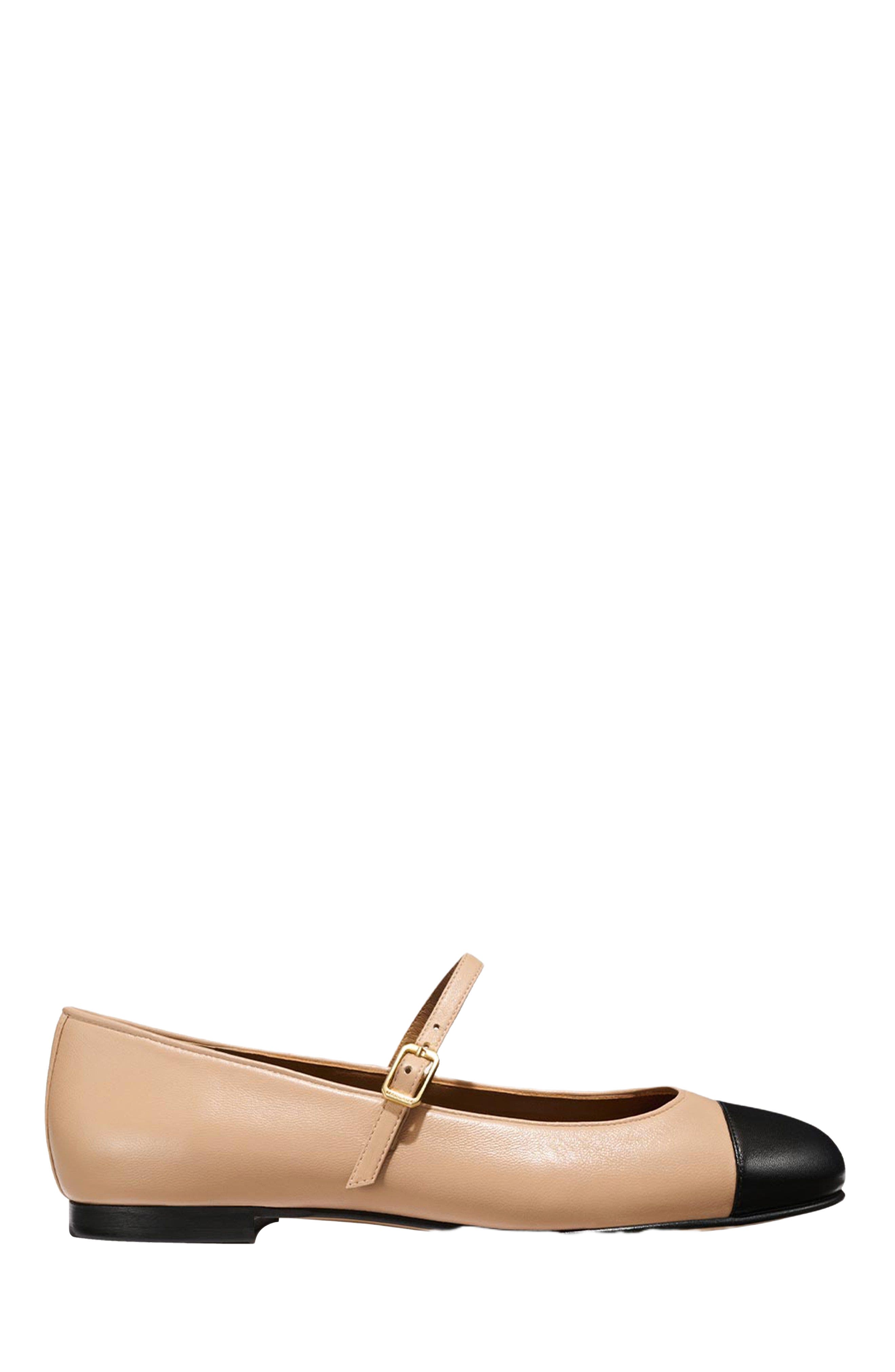 MARGAUX The Cap-Toe Demi Jane in Dune And Black 