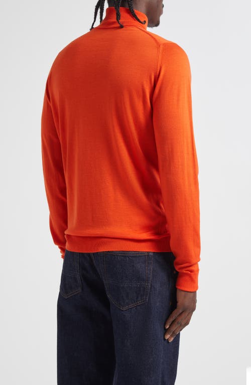 John Smedley Richard Turtleneck Merino Wool Sweater In Red
