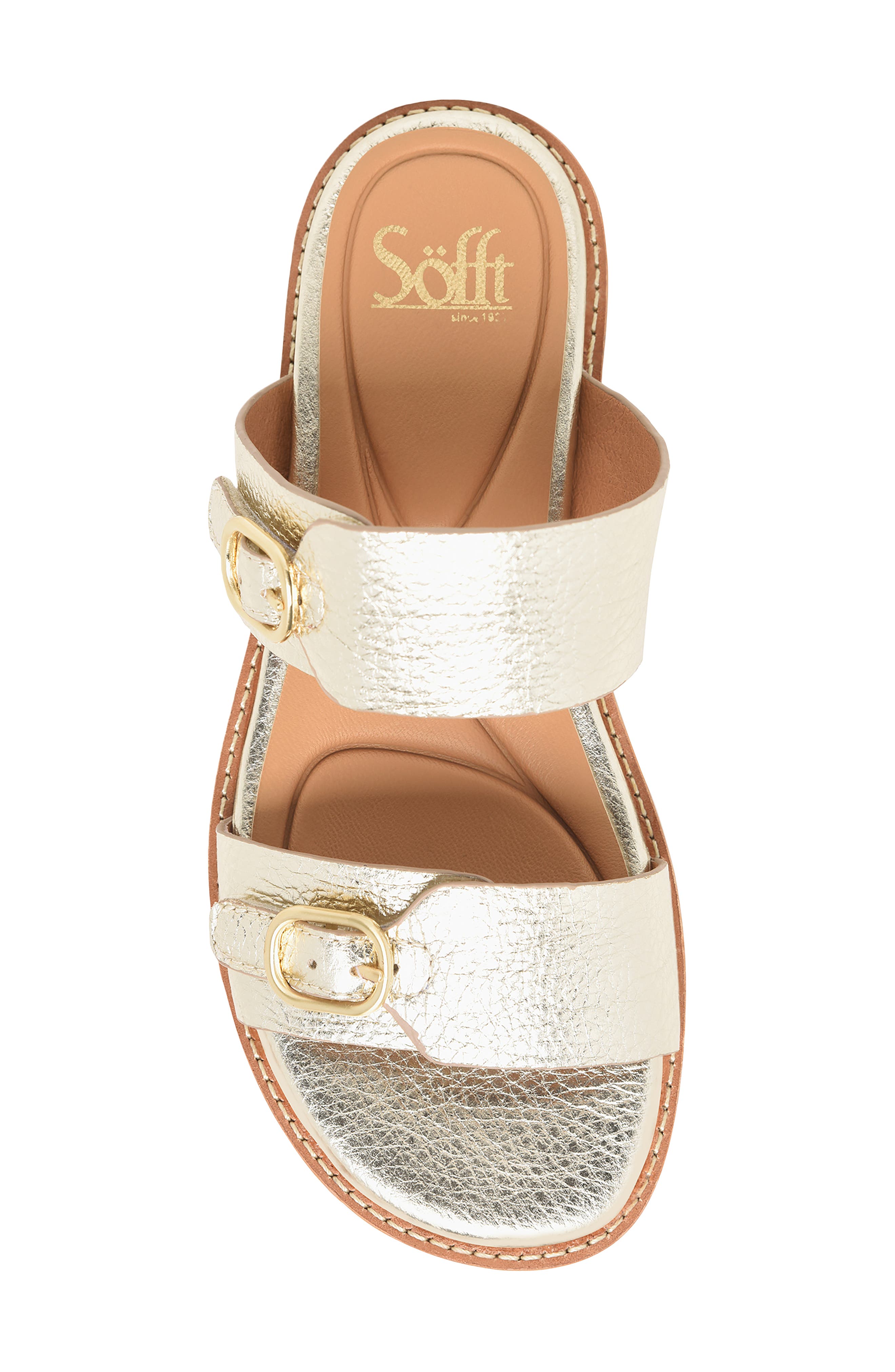 Söfft Noella Slide Sandal, Alternate, color, Platino