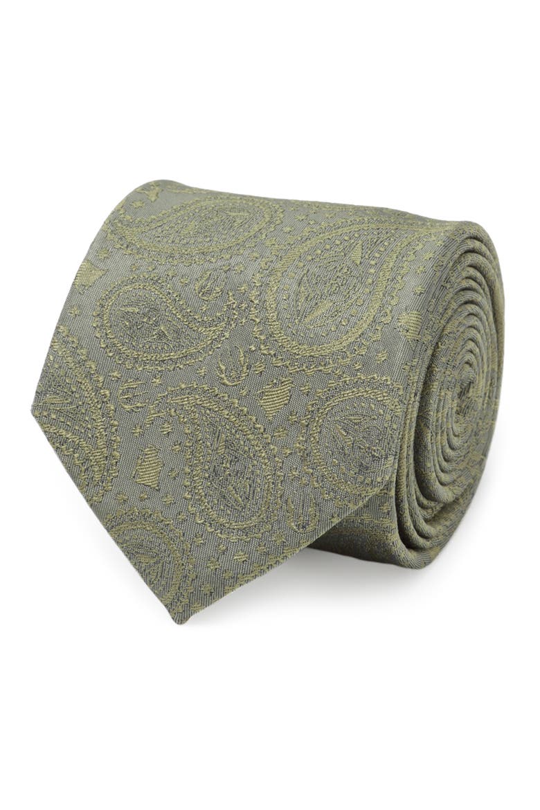 Star Wars™ - Yoda Paisley Silk Tie, Alternate, color, GREEN