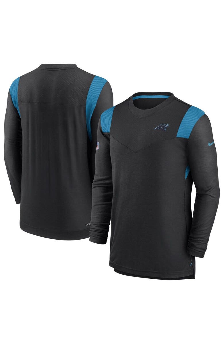 Nike Men's Nike Black Carolina Panthers Sideline Tonal Logo Performance Player Long Sleeve T-Shirt, Main, color, Black