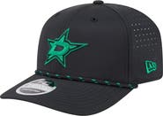 New Era Men's New Era Black Dallas Stars Sport Vented 9SEVENTY Rope Adjustable Hat