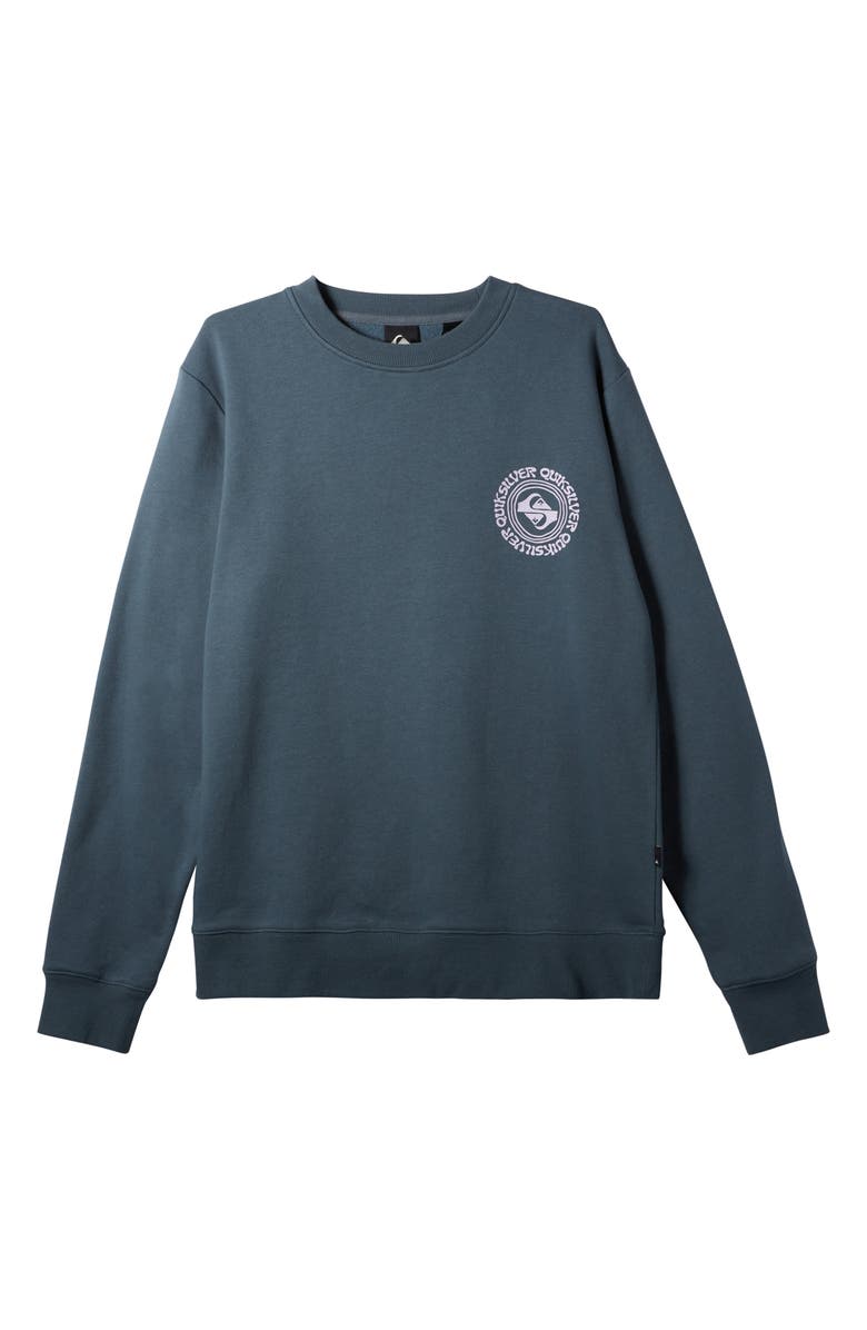 Quiksilver Surf the Earth Crewneck Sweatshirt, Main, color,