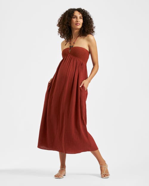 Ripe Maternity Evie Crochet Dress In Brown