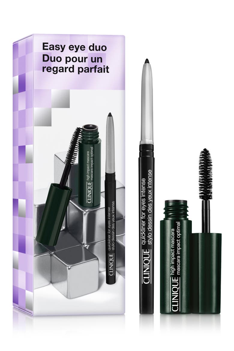 Easy Eye Makeup Mascara + Eyeliner Holiday Duo Gift Set $26 Value, Main, color, NO COLOR
