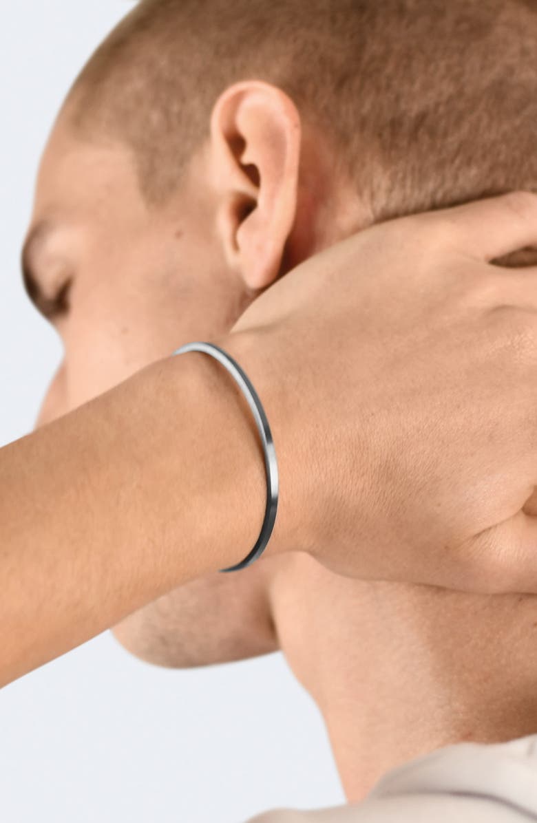 le gramme Men's 7G Brushed Sterling Silver Ribbon Cuff Bracelet, Alternate, color, 