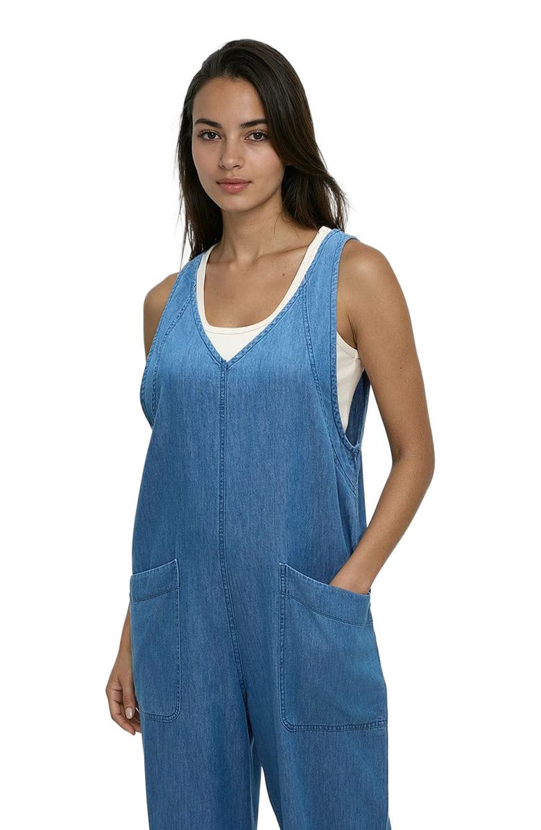 tentree Nova Overall, Alternate, color, Mid Wash