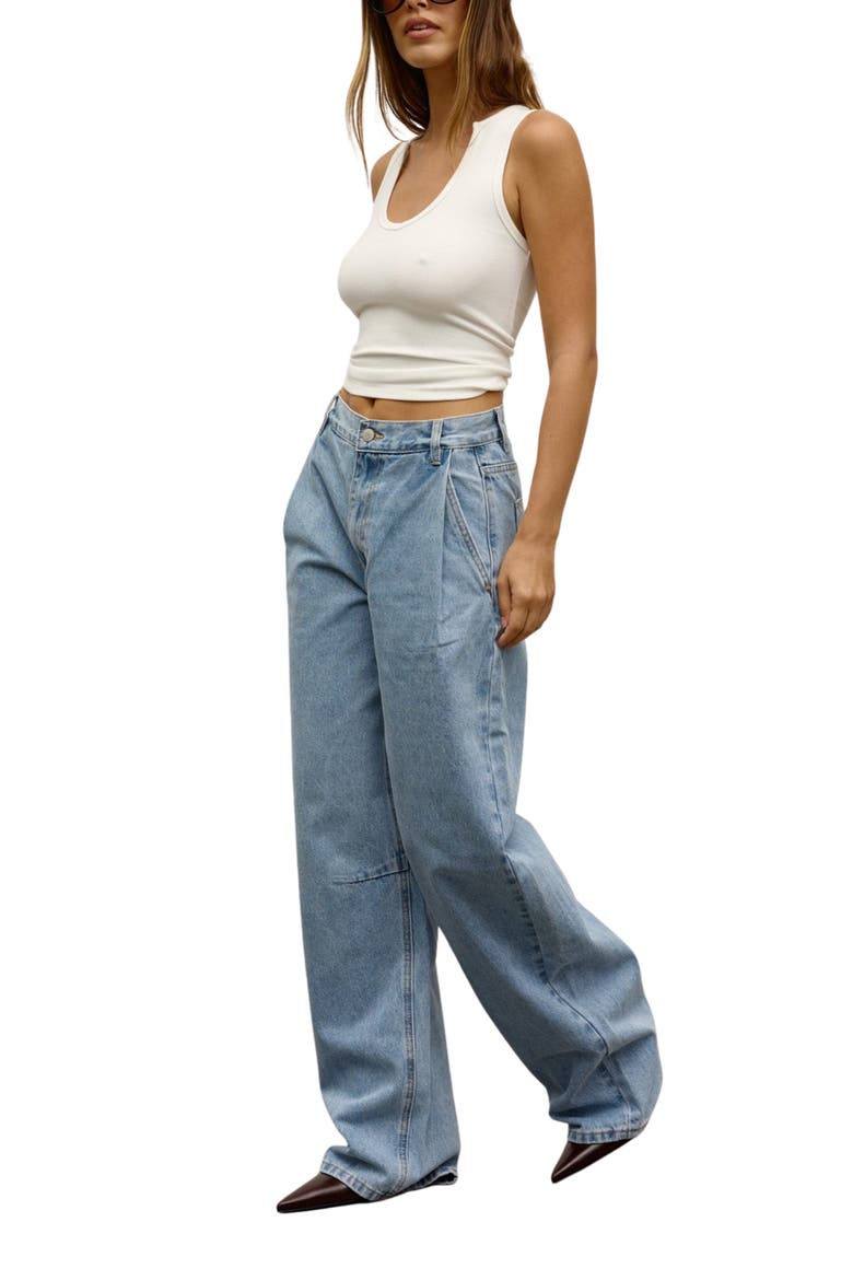 Aston Boyfriend Wide Leg Jeans, Alternate, color, ATLANTA