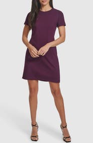 Calvin Klein Short Sleeve Ponte Sheath Dress
