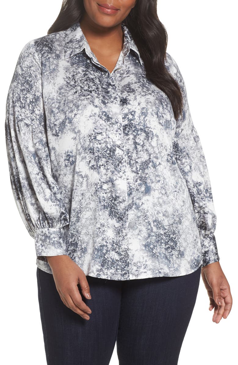 Vince Camuto Speckled Print Blouse, Main, color,