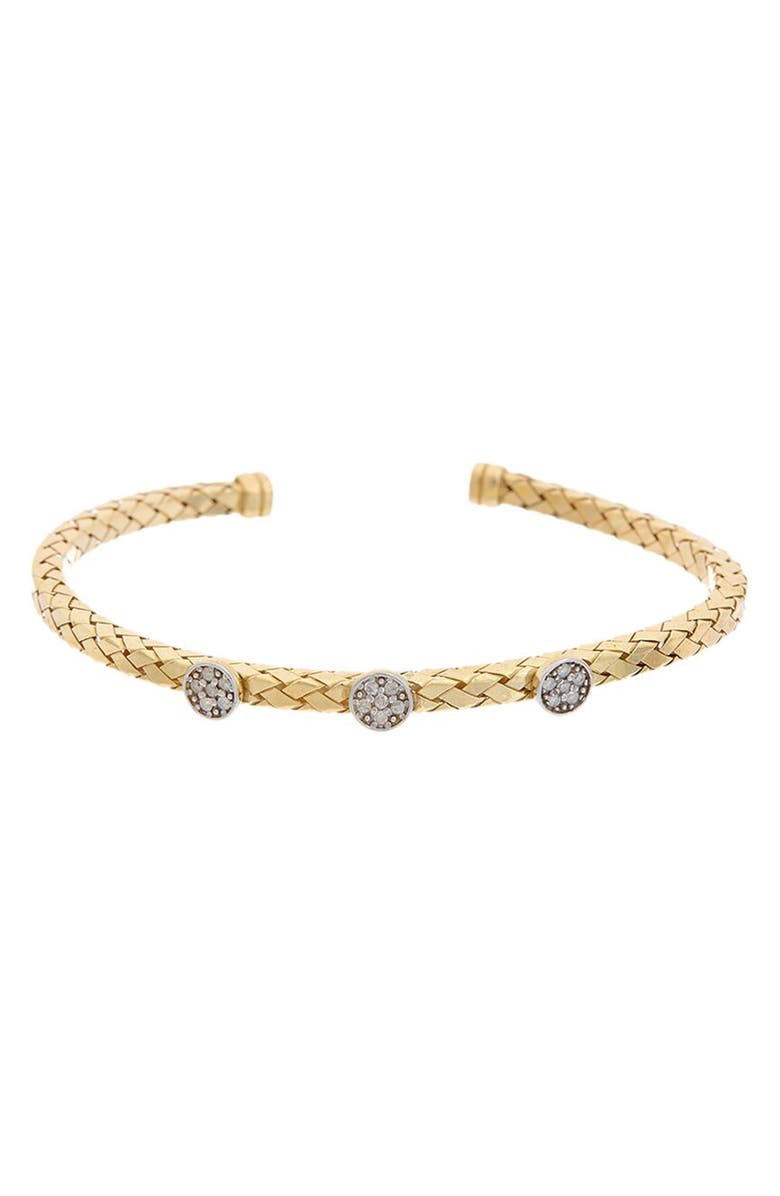 MESHMERISE Diamond Station Bangle Bracelet - 0.18ct., Main, color, Yellow